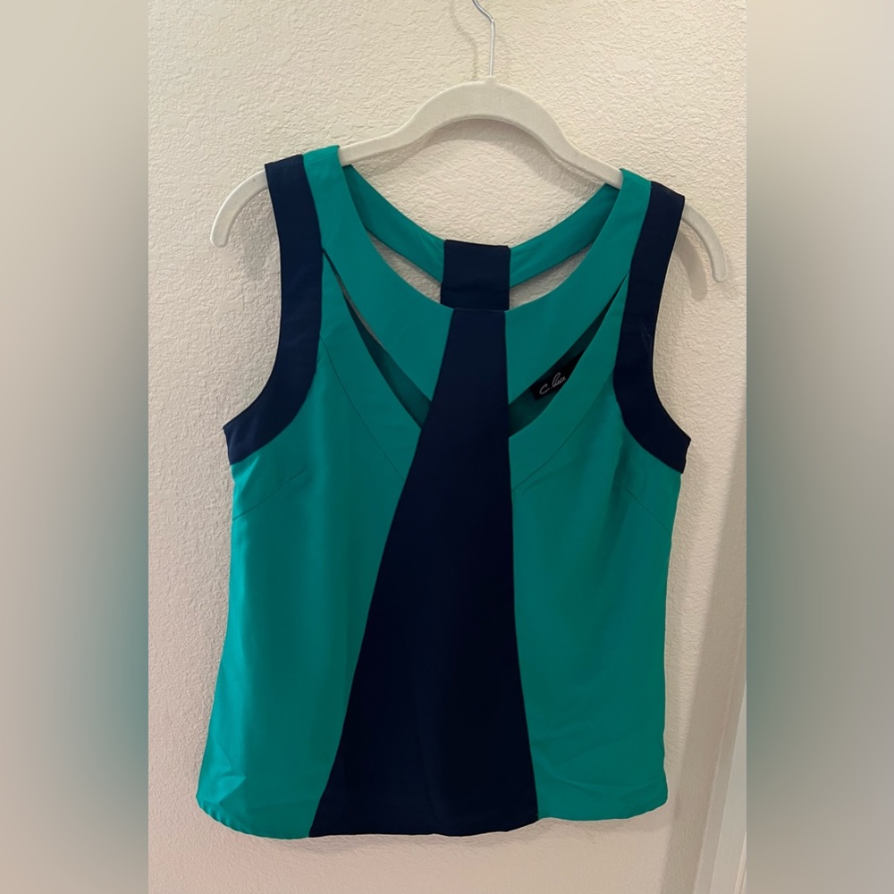 C. Luce Green and Blue Tank Top Size S